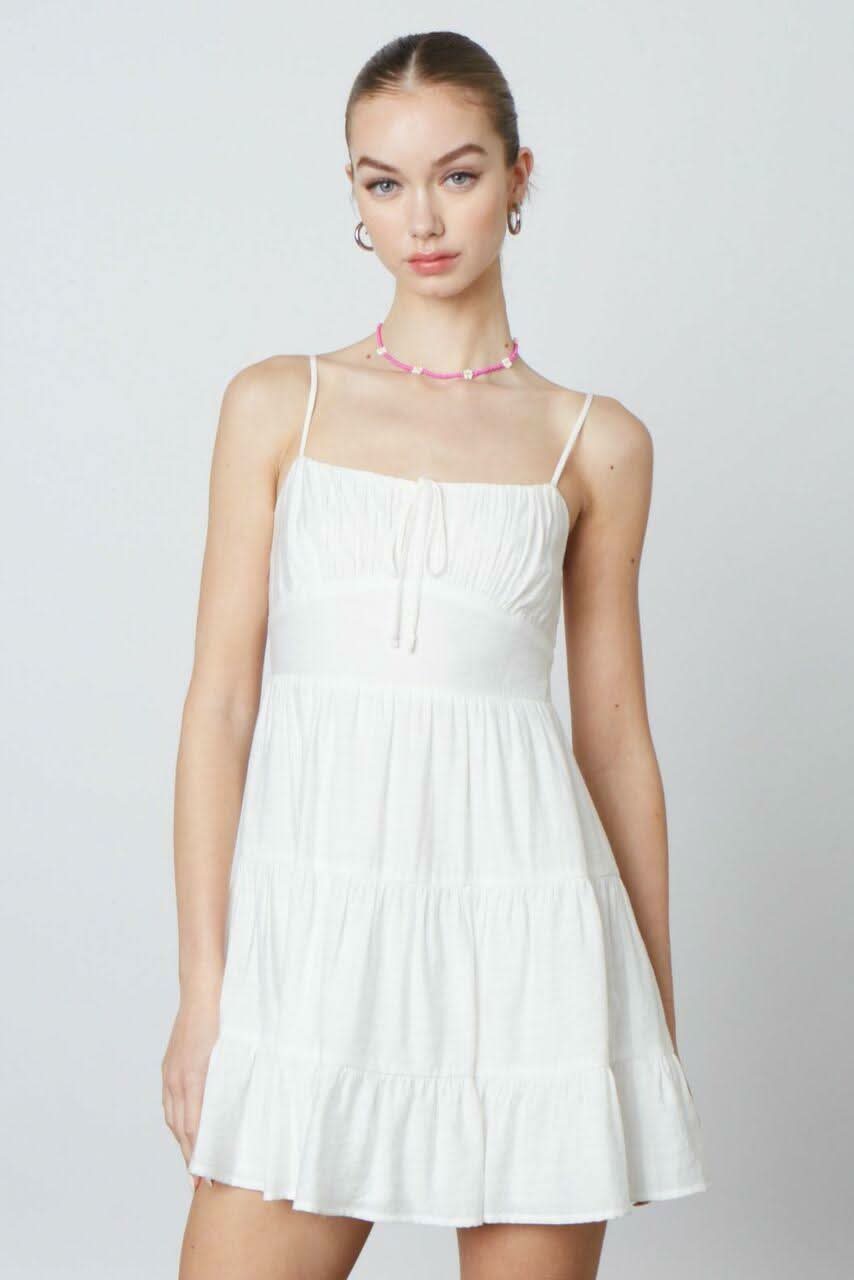 White Cami Dress - Babydoll Dress - Mini Dress | Boho Pink White Cami Dress - Babydoll Dress - Mini Dress | Boho Pink