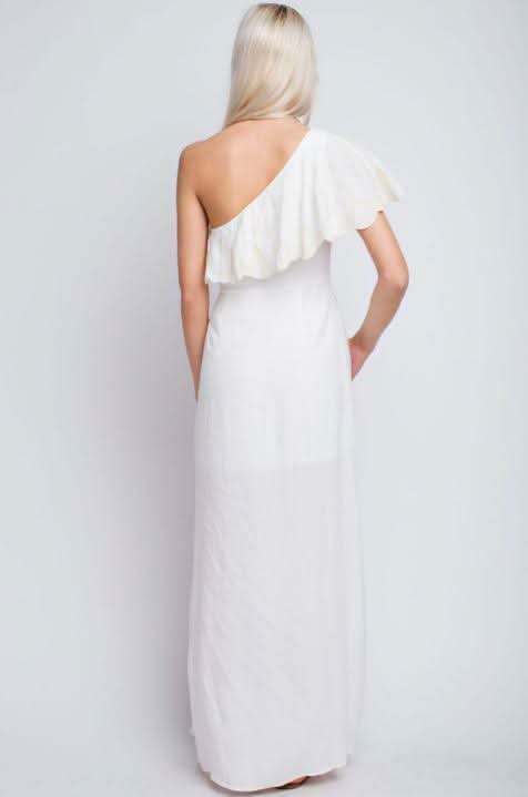 One shoulder white max