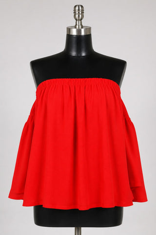 Lucid Red Off-The-Shoulder Top - Font Vie