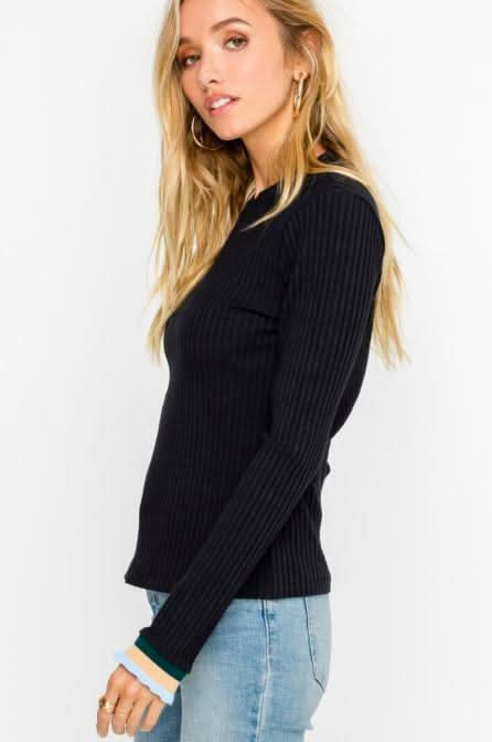 Black Long Sleeve Top 