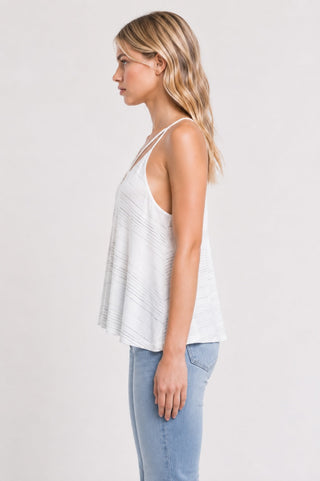 Just Because Off-White Strappy Tank Top - Side View