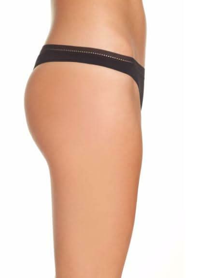 Free People Truth Or Dare Black Thong -  BohoPink