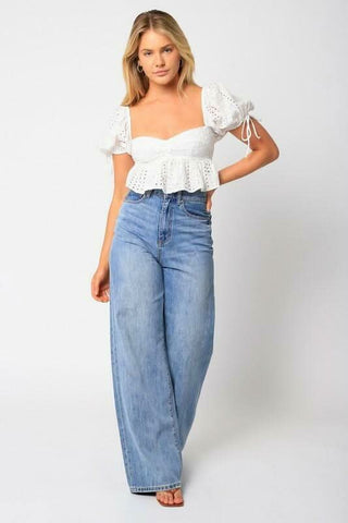 White Babydoll Crop Top 