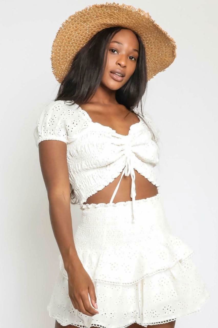 White Crop Tops