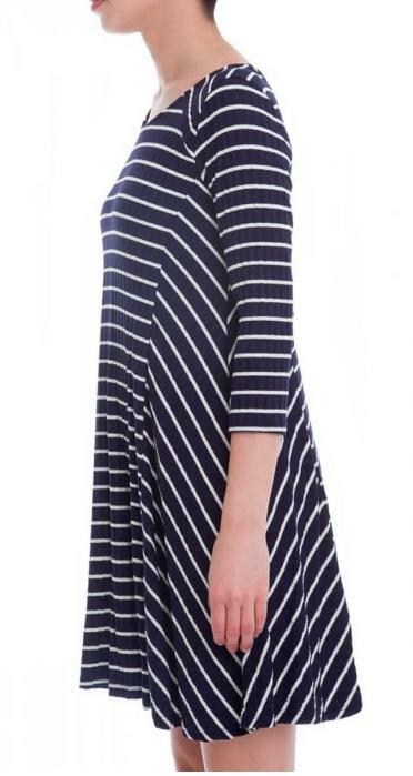 cute navy striped  swing dress