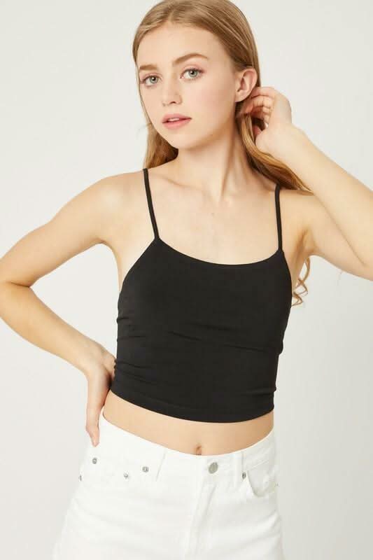 Black Cami Crop Top 