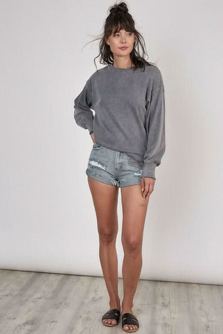 Before You Go Grey Pullover Sweatshirt -  BohoPink
