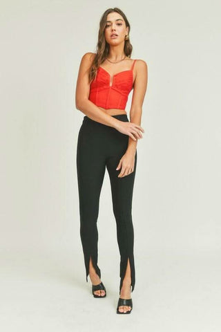 Red  Crop Top
