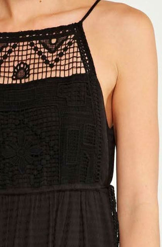 Short Black Crochet Dress for Summer