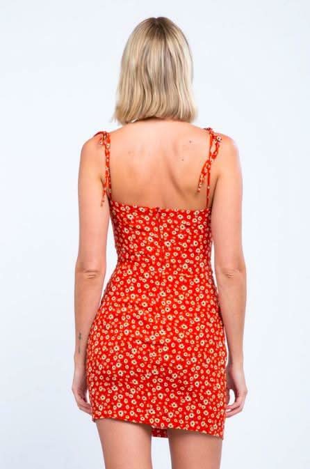 Say That You Love Me Red Floral Print Mini Dress a chic summer outfit