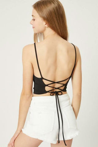  Backless Cami Crop Top