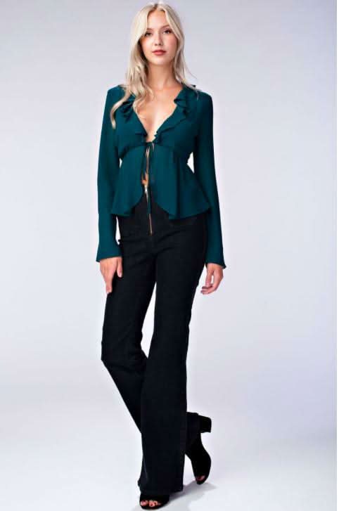 Cute Ruffle Crop Tops