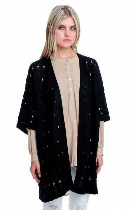 Black Kimono Cardigan
