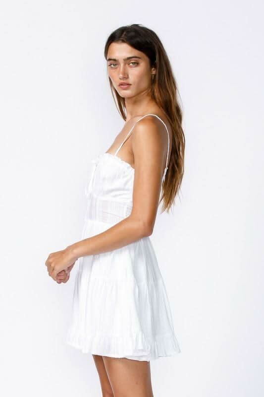 White Bustier Mini Dress - beachy store