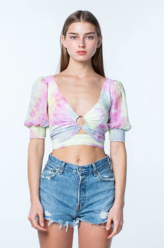 Puff Sleeve Crop Top