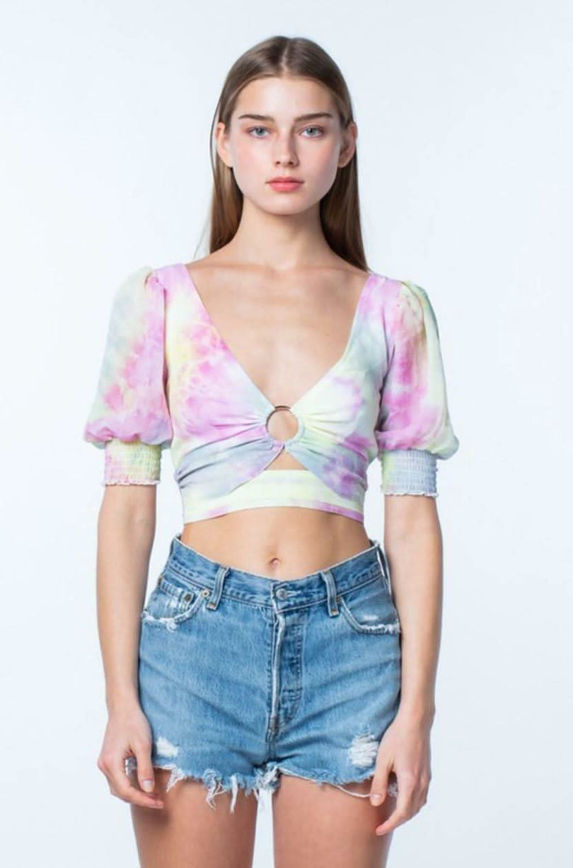 Puff Sleeve Crop Top