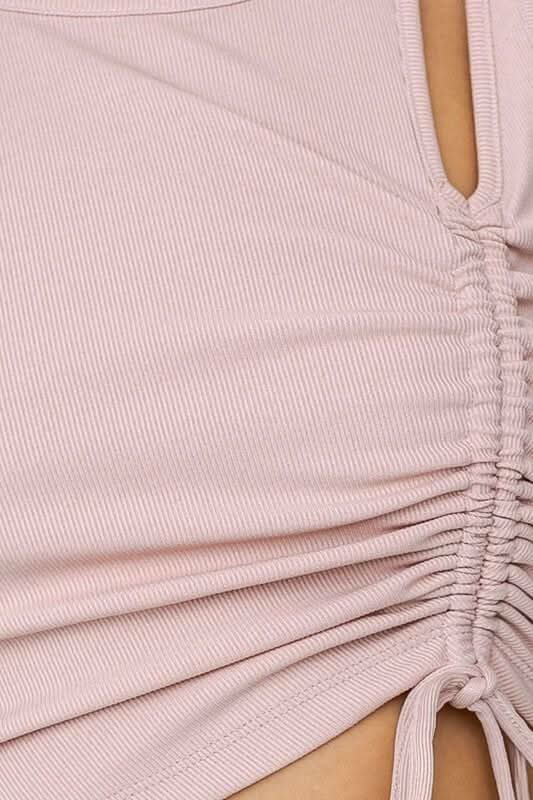 Drawstring Mini Dresses