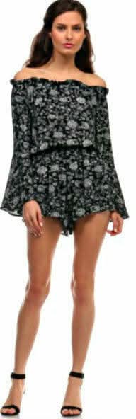 Long Sleeve Floral Rompers