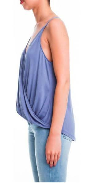 Endless Possibilities Blue Surplice Wrap Cami Top - Side View