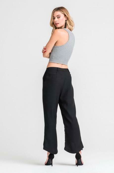 Black Cropped Dressy Pants