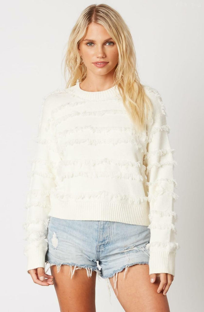 Ivory Fringe Sweater 