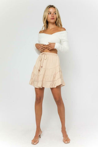 White Cropped Sweater 