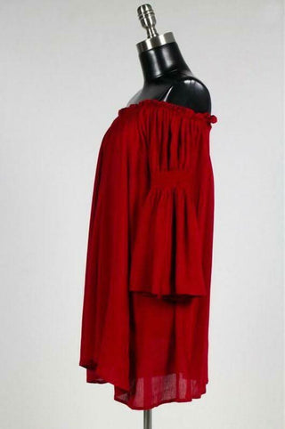 Happily Ever Off-The-Shoulder Shift Dress -  BohoPink