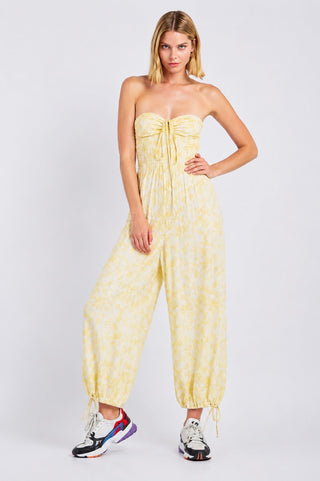 Porto Carra Snake Print Strapless Jumpsuit a cute bohemian jumpsuit