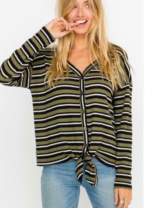 Striped Long Sleeve Top's Women's