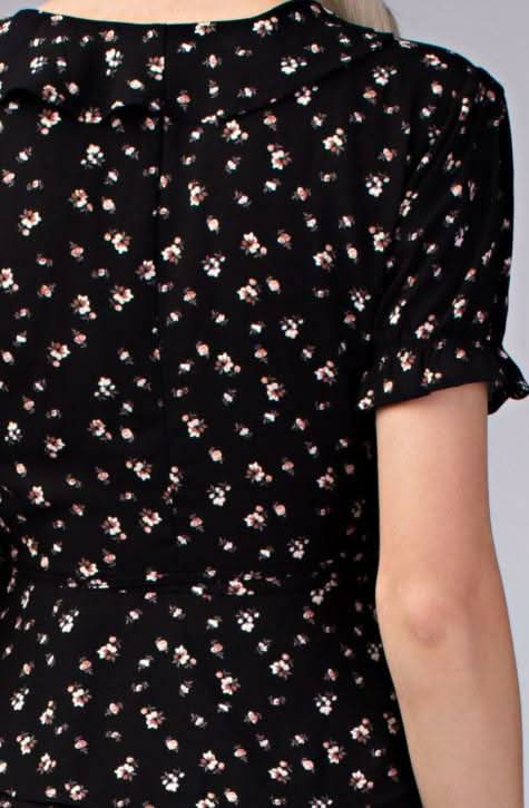 Becca Black Floral Two-Piece Midi Dress -  BohoPink