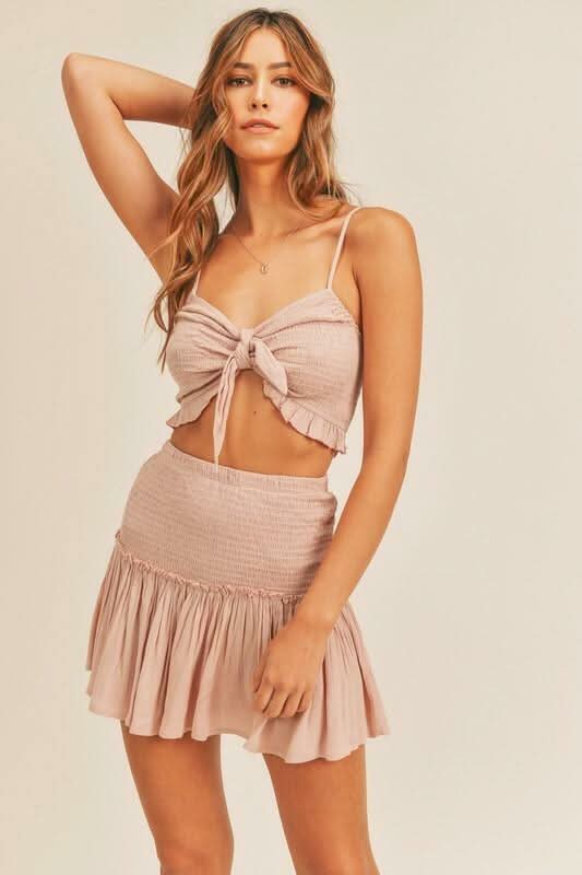 Pink Mini Dress Set