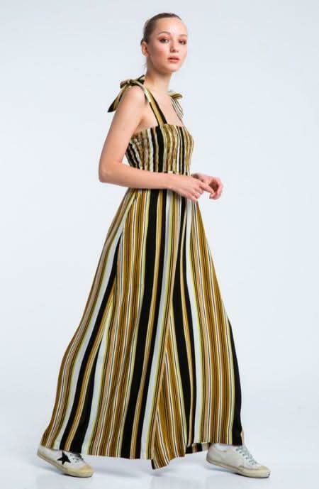 Striped Palazzo Jumpsuit