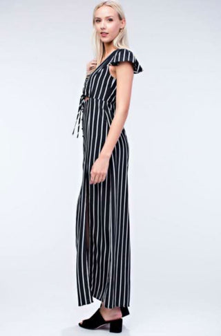 Sand Key Striped Maxi Dress  - Side Outfit View