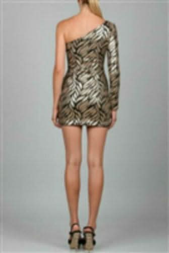 Long Sleeve One Shoulder Sequin Dress