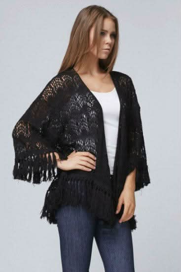 Crochet Fringe Kimono