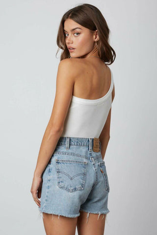 Desert Day White One-Shoulder Crop Top back