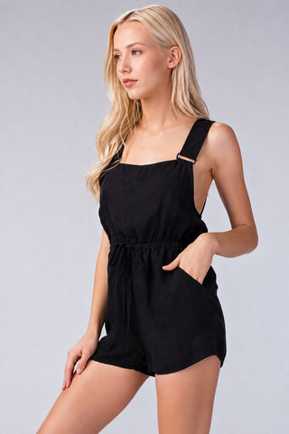 Rockstar Black Boyfriend Romper - Side View