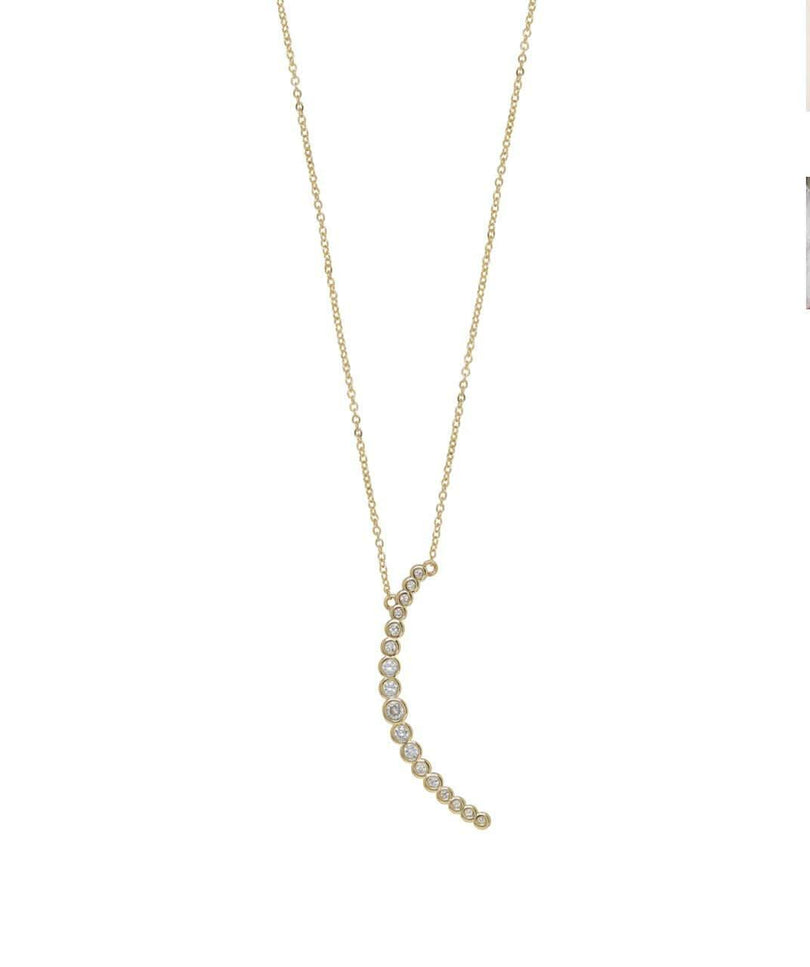 Crystal Crescent Moon Necklace