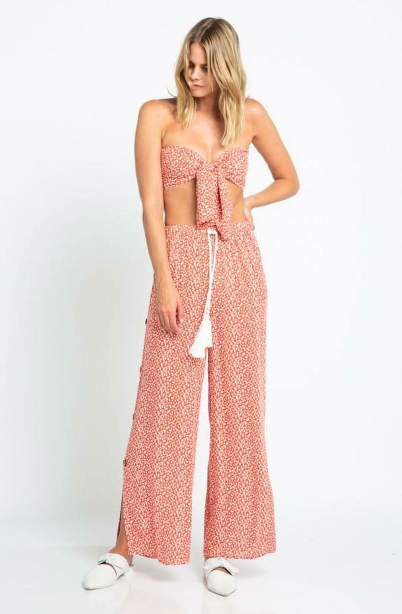 Front Tie Bandeau Boho Tube Tops