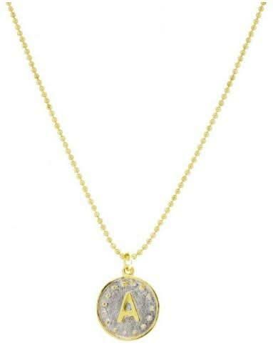 Blee Inara 18k Gold Plated and Rhodium Mixed Metal Letter Necklace -  BohoPink