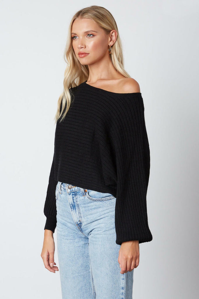 Cotton Candy La Slouchy Cropped Sweater