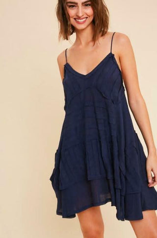  Navy Swing Dress
