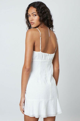 White bodycon mini dress for graduation and bridal events