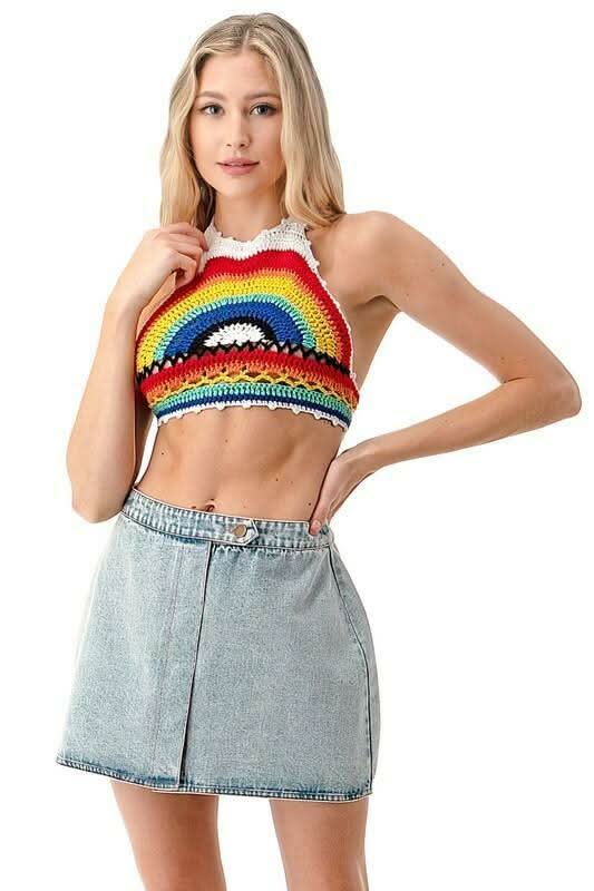 Rainbow Crop Top