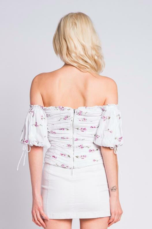 White Floral Top