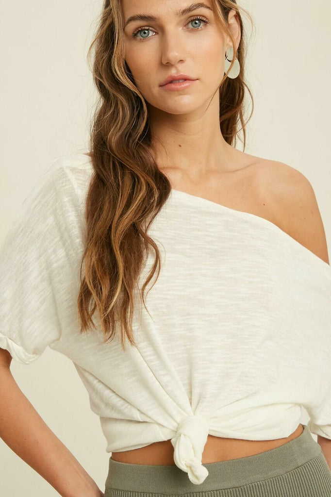 Ivory Off-the-Shoulder Tee 