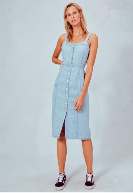 Reformation Amory Denim Midi Dress | Anthropologie Taiwan - Women's  Clothing, Accessories & Home