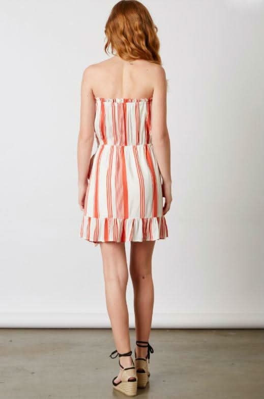 Strapless Striped Dress