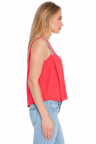 Lush Cabo Cherry Red Tank Top - Side View