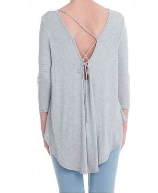 Lush Lace-Up Back Tee 